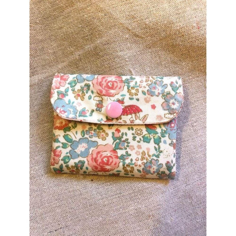 Card holder wallet, rabbit rose